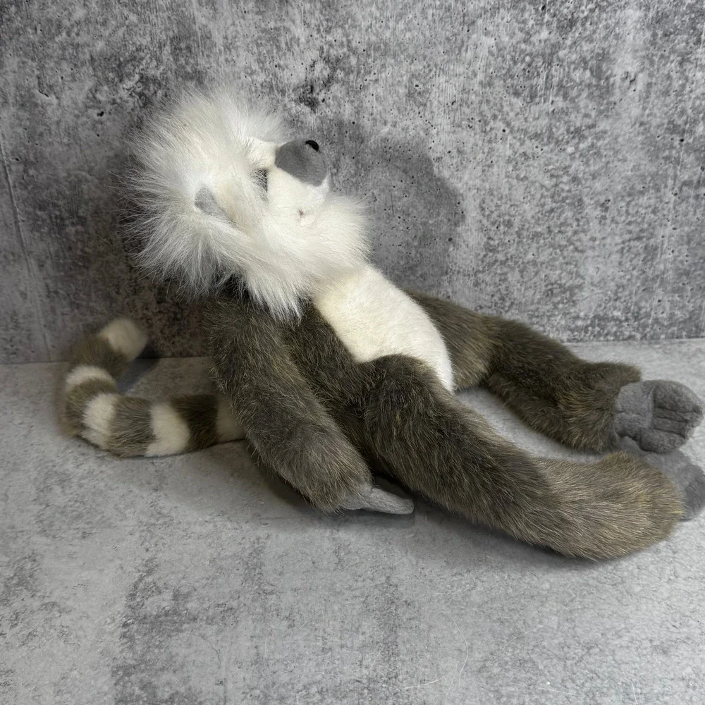 Manhattan Toy Company Vintage 1997 Lemur Monkey Long Limbs Plush 16in Brown Grey